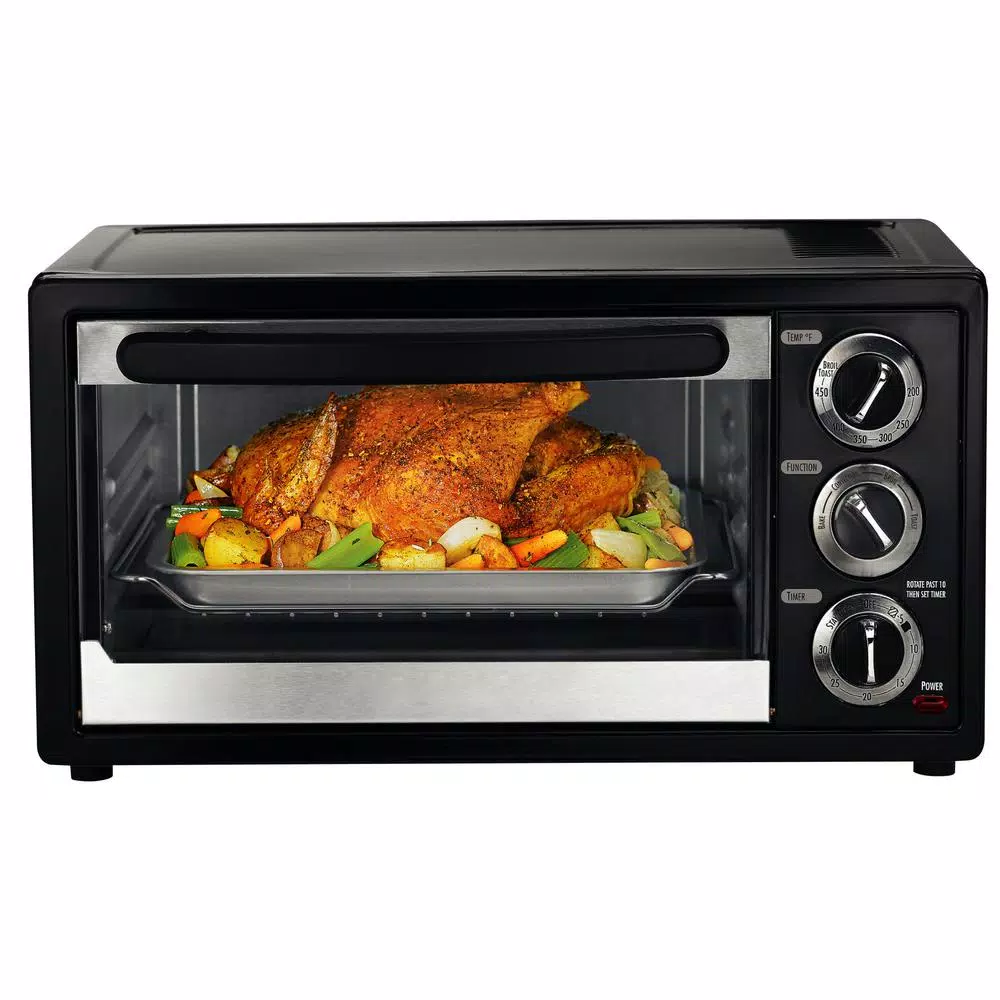 Courant 6-Slice Black Convection and Broil Toaster Oven