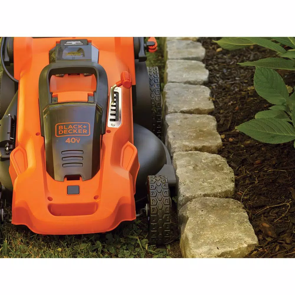 BLACK+DECKER 20 in. 40V MAX Cordless Walk Behind Push Lawn Mower with (3) 2.5 Ah Batteries & Charger