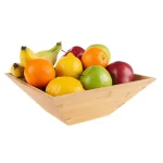 Classic Cuisine 11 in. Square Bamboo Salad Bowl Set with Two Utensils thumbnail 4
