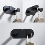 KRAUS Elie Double Robe and Towel Hook, Matte Black thumbnail 3