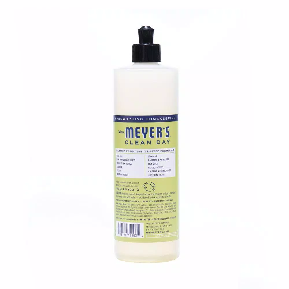 Mrs. Meyer's Clean Day Lemon Verbena Liquid Dish Soap, 16 oz (Pack of 6)
