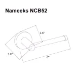 Nameeks General Hotel Contemporary Wall-Mounted Toilet Paper Holder - Black thumbnail 2