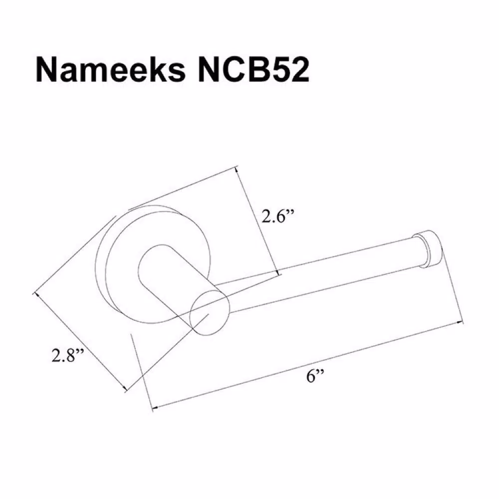 Nameeks General Hotel Contemporary Wall-Mounted Toilet Paper Holder - Black