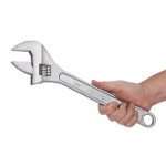 TEKTON 15 in. Adjustable Wrench, Carbon Steel with Satin Chrome Finish thumbnail 7