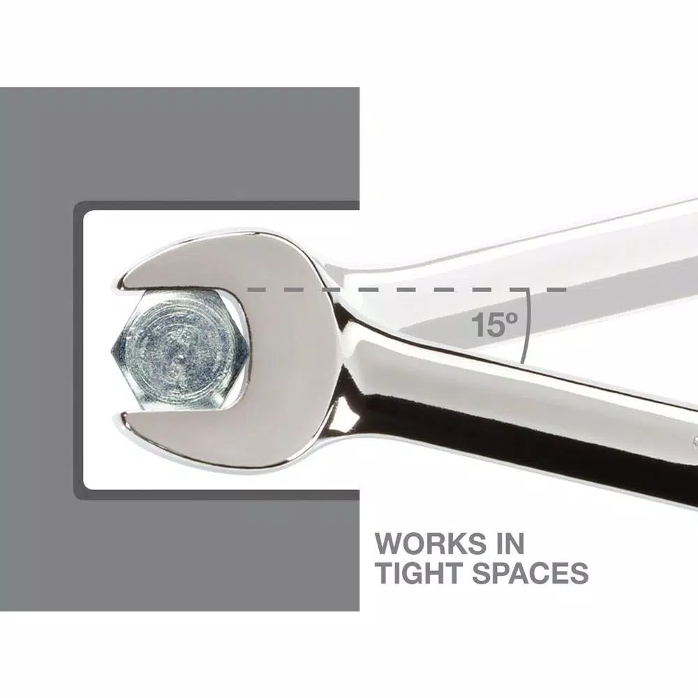 TEKTON 13 mm Stubby Combination Wrench, Chrome Vanadium Steel