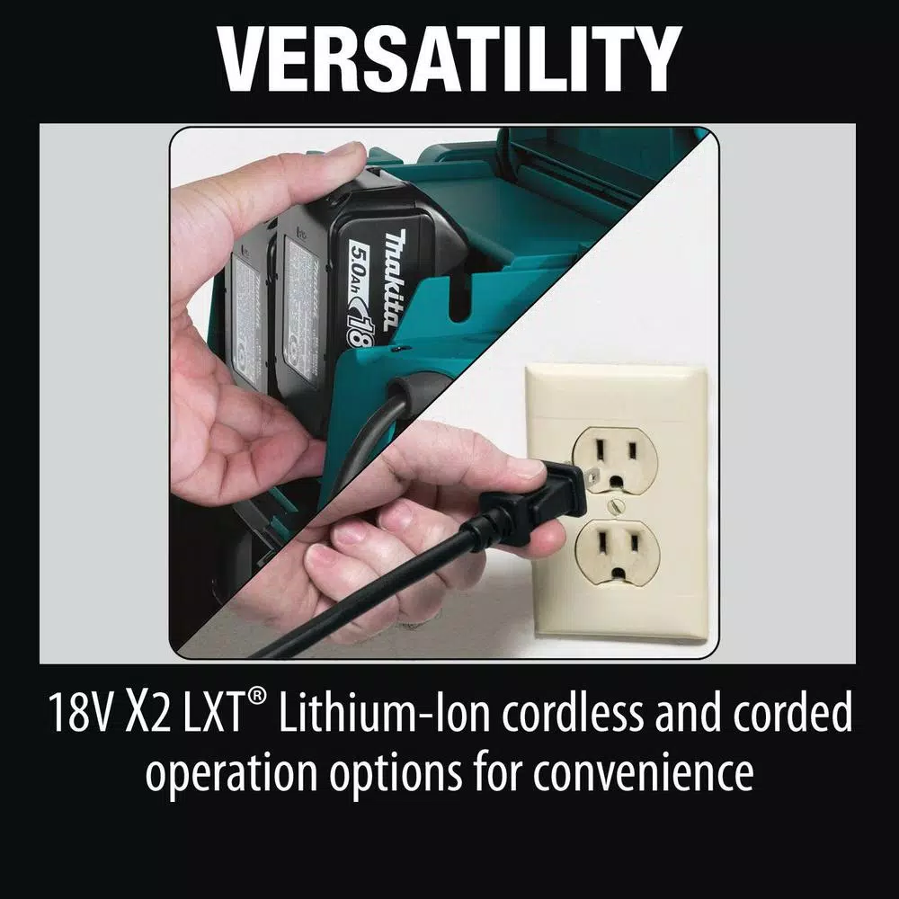 Makita 18V X2 LXT Cordless/Corded 2.1 Gal. HEPA Dry Dust Extractor Vacuum Kit