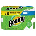 Bounty Select-A-Size White Paper Towel Rolls, 6 Double Plus Rolls thumbnail 1