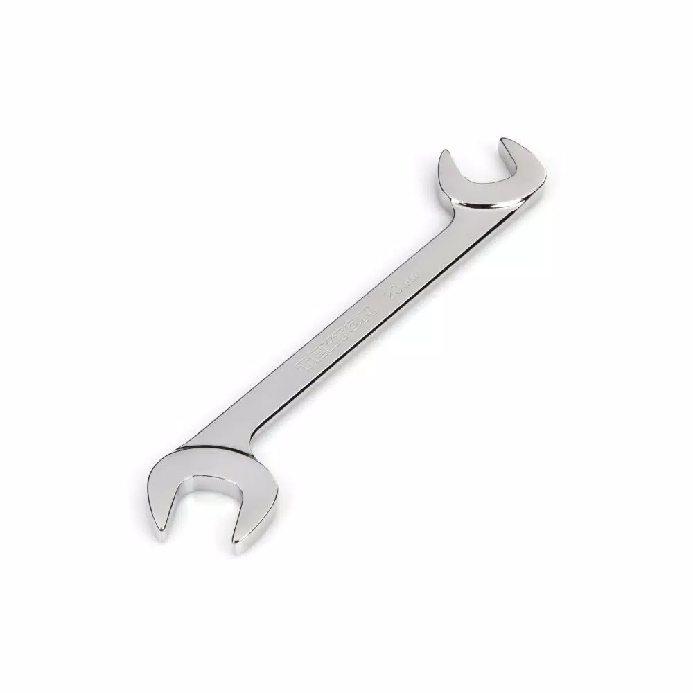 TEKTON 20 mm Angle Head Double Open End Wrench, 60° Offset