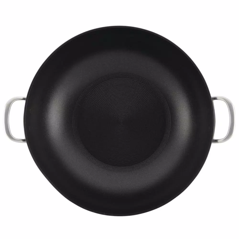 Circulon Ultimum Forged Aluminum Nonstick Wok with Lid, 13.75 in., Black