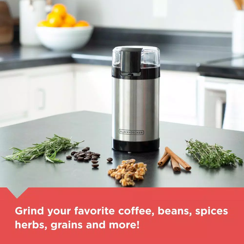 Black+Decker 4 oz. Silver Electric Blade Coffee Grinder
