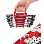TEKTON 6-Piece Metric Flex-Head Ratcheting Box End Wrench Set, 8-19 mm thumbnail 10