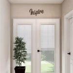 Lavish Home "Inspire" Metal Cutout Wall Sign - Distressed Dark Brown Rustic Decor thumbnail 4