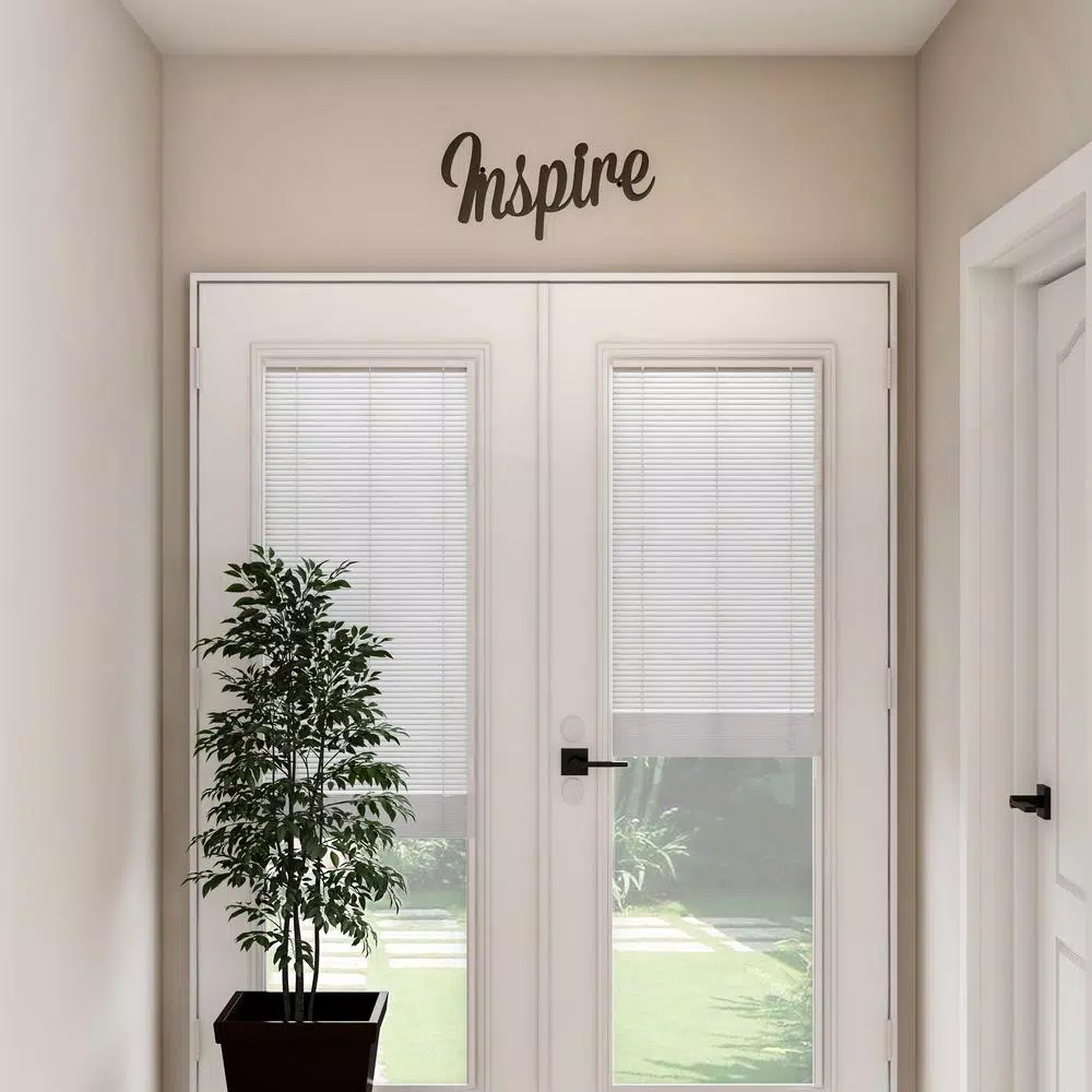 Lavish Home "Inspire" Metal Cutout Wall Sign - Distressed Dark Brown Rustic Decor