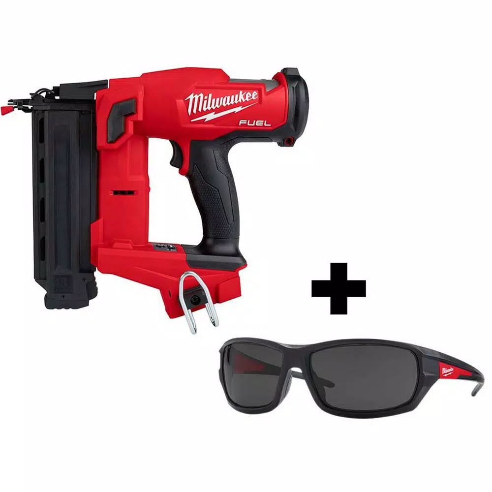 Milwaukee M18 FUEL 18-Gauge Brushless Cordless Gen II Brad Nailer & Safety Glasses Kit