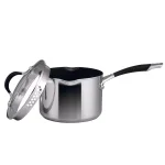Circulon Momentum 3-Quart Stainless Steel Nonstick Straining Saucepan with Glass Lid thumbnail 4