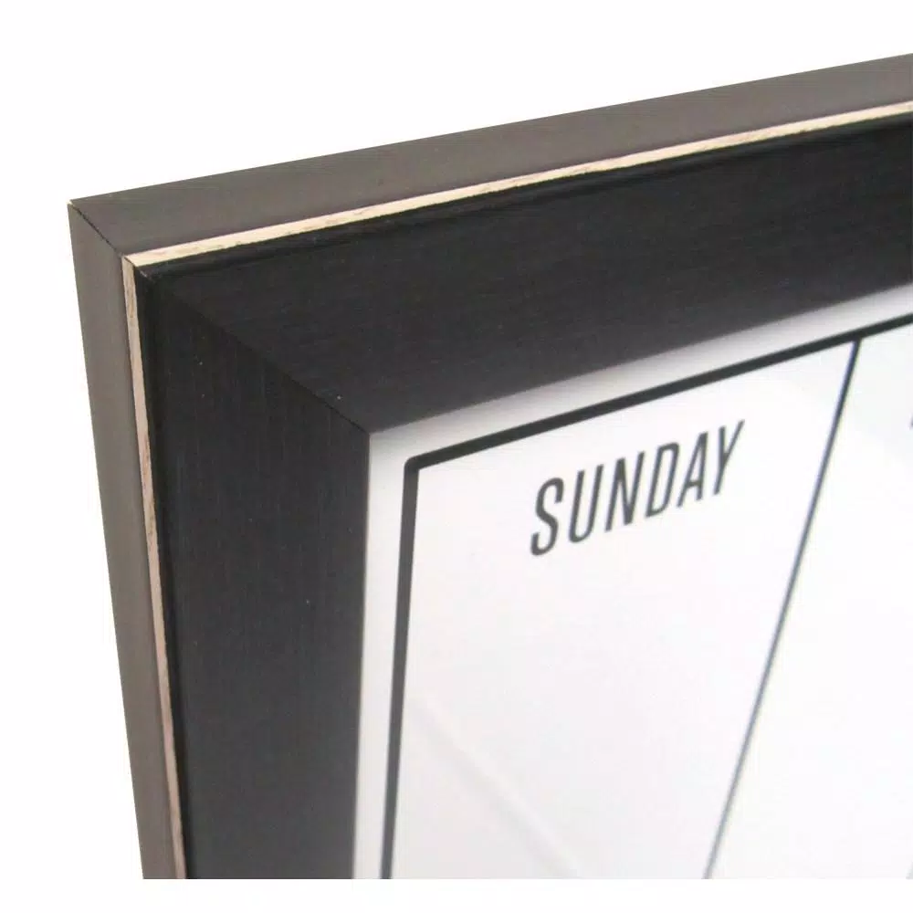 DesignOvation Wyeth Magnetic Dry Erase Weekly Calendar Memo Board with Frame