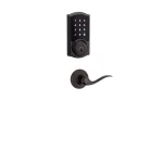 Kwikset Premis Apple HomeKit Smart Deadbolt with Tustin Hall/Closet Lever, Venetian Bronze thumbnail 1