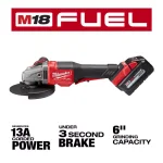 Milwaukee M18 FUEL 3-Tool Combo Kit: Hammer Drill, Impact Driver & Braking Grinder thumbnail 2