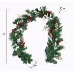 Worth Imports 6 ft. Pre-Decorated Artificial Pine Garland with LED Lights and Timer thumbnail 2