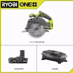 RYOBI 18V ONE+ 6-1/2 in. Cordless Circular Saw Kit with 2.0 Ah Battery and IntelliPort Charger thumbnail 2