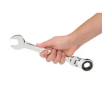 TEKTON 15/16 in. Flex-Head Ratcheting Combination Wrench, 72-Tooth, 6-Point thumbnail 2
