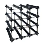 Epicureanist Snap and Stack Modular 12-Bottle Wine Storage Rack - Black thumbnail 1