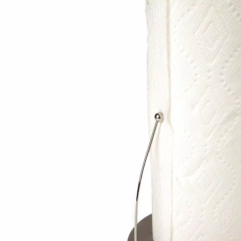 Mind Reader Stainless Steel Free Standing Paper Towel Holder - Heavy Base Silver