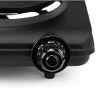 Continental Electric Portable 2-Burner Black Hot Plate with Cast Iron Plates and Adjustable Temperature Controls thumbnail 5