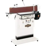 Shop Fox 1-1/2 HP 6 in. x 80 in. Edge Belt Sander with Cast-Iron Tables and Stand thumbnail 1