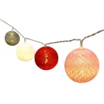 ALEKO 7 ft. 20-Light LED Multi-Color Cotton Ball String Lights, Battery Operated thumbnail 1