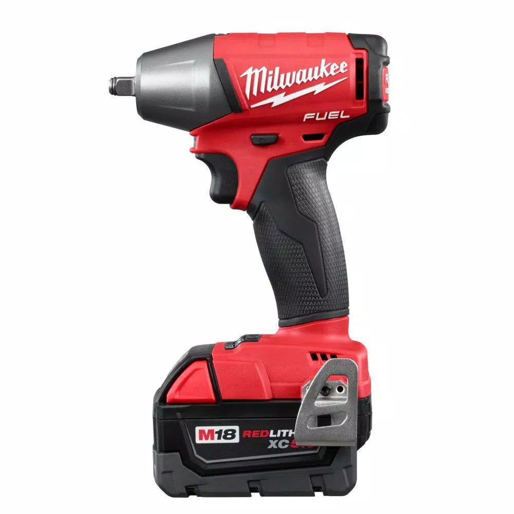 Milwaukee M18 FUEL 3/8 in. Compact Impact Wrench Kit with Two 5 Ah Batteries and Charger