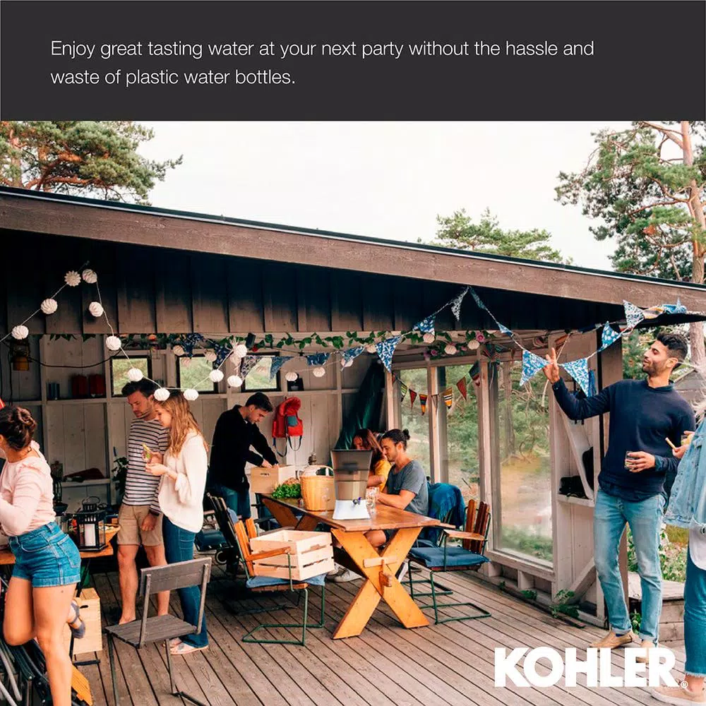 KOHLER Clarity Explore Recreational Gravity-Fed Water Filtration System, Charcoal Ombre