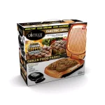 Gotham Steel 72 sq. in. Ti-Cerama Indoor Electric Folding Grill, Black/Copper thumbnail 3