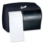 Scott Essential Coreless Double Roll Bathroom Tissue Dispenser, Smoke Gray thumbnail 1