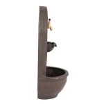 Sunnydaze Decor Messina Solar Powered Outdoor Wall Fountain, Iron Finish Resin Water Feature thumbnail 4