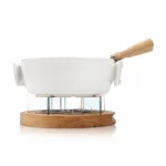 Boska Candlelight Fondue Twinkle 6-Piece Ceramic Fondue Set - White thumbnail 1