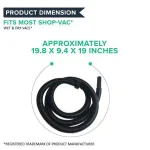 Think Crucial 10 ft. Replacement Vacuum Hose for Shop-Vac, Ridgid, and Craftsman Wet/Dry Vacs, 2-1/4 in. Cuff thumbnail 4