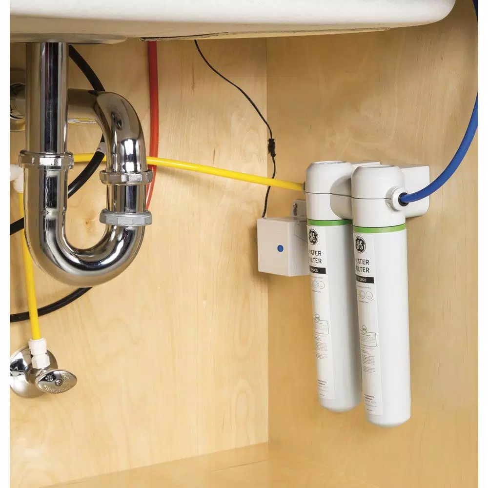 GE Under Sink Dual Flow Water Filtration System, NSF Certified, Reduces Lead & Chlorine