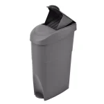 Alpine Industries 19 qt. Gray Step-On Waste Basket & Sanitary Napkin Receptacle thumbnail 2