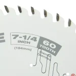 Milwaukee 7-1/4 in. 60-Tooth Ultra Fine Finish Circular Saw Blade thumbnail 4