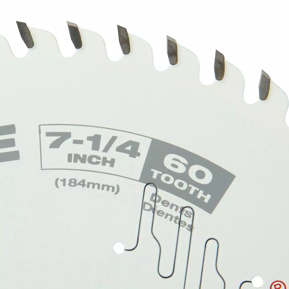 Milwaukee 7-1/4 in. 60-Tooth Ultra Fine Finish Circular Saw Blade