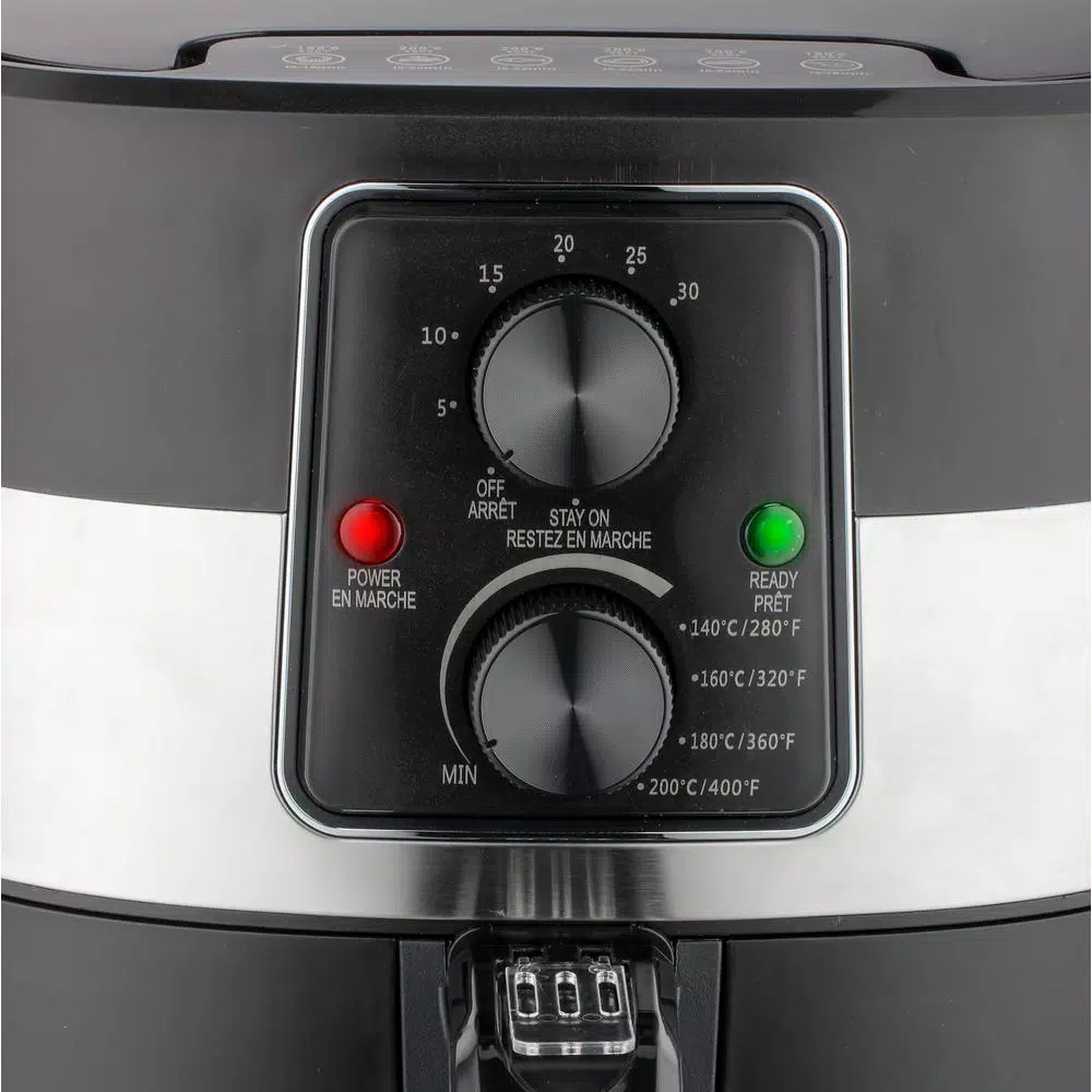 Frigidaire 3.2 Qt. Compact Air Fryer with Adjustable Temperature and Automatic Shut-Off, Black