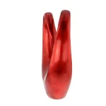 LITTON LANE 20 in. Red Polystone Abstract Infinity Sculpture - Modern Decorative Statuary thumbnail 3