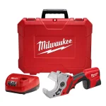 Milwaukee M12 12V Lithium-Ion Cordless PVC Shear Kit with 1.5 Ah Battery, Charger and Hard Case thumbnail 1