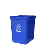 Enviro World 22 Gal. Blue Recycling Bin with Built-in Handles thumbnail 1