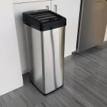 iTouchless 14 Gal. Stainless Steel Motion Sensing Touchless Trash Can with Space-Saving Sliding Lid thumbnail 4