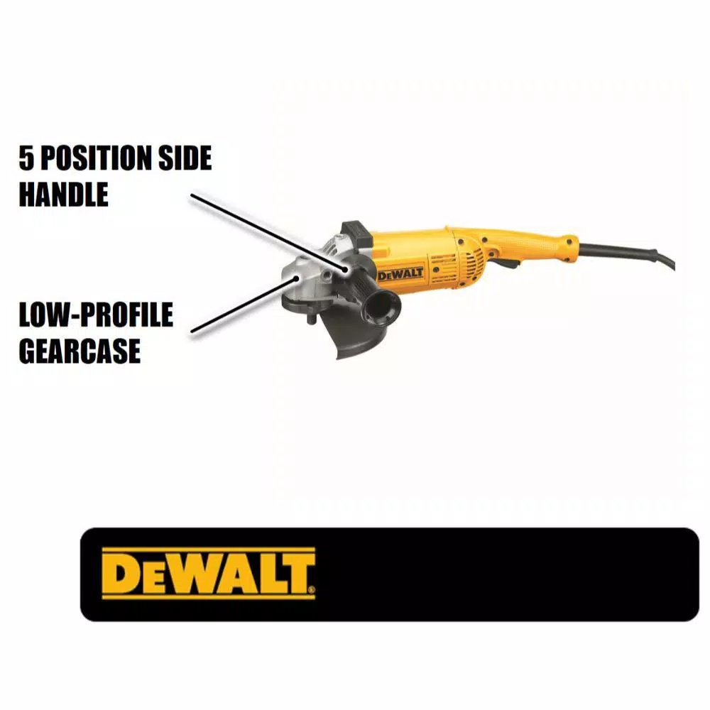 DEWALT 15 Amp 5.3 HP 7 in. and 9 in. Angle Grinder, 6000 rpm