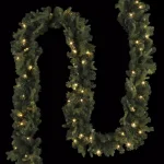 Home Accents Holiday 12 ft. Pre-Lit Norway Garland with 70 Warm White LED Lights, Battery Operated thumbnail 7
