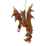 Design Toscano Cane and Abel the Dragon 2017 Holiday Ornament, 5 in. Resin Collectible thumbnail 2