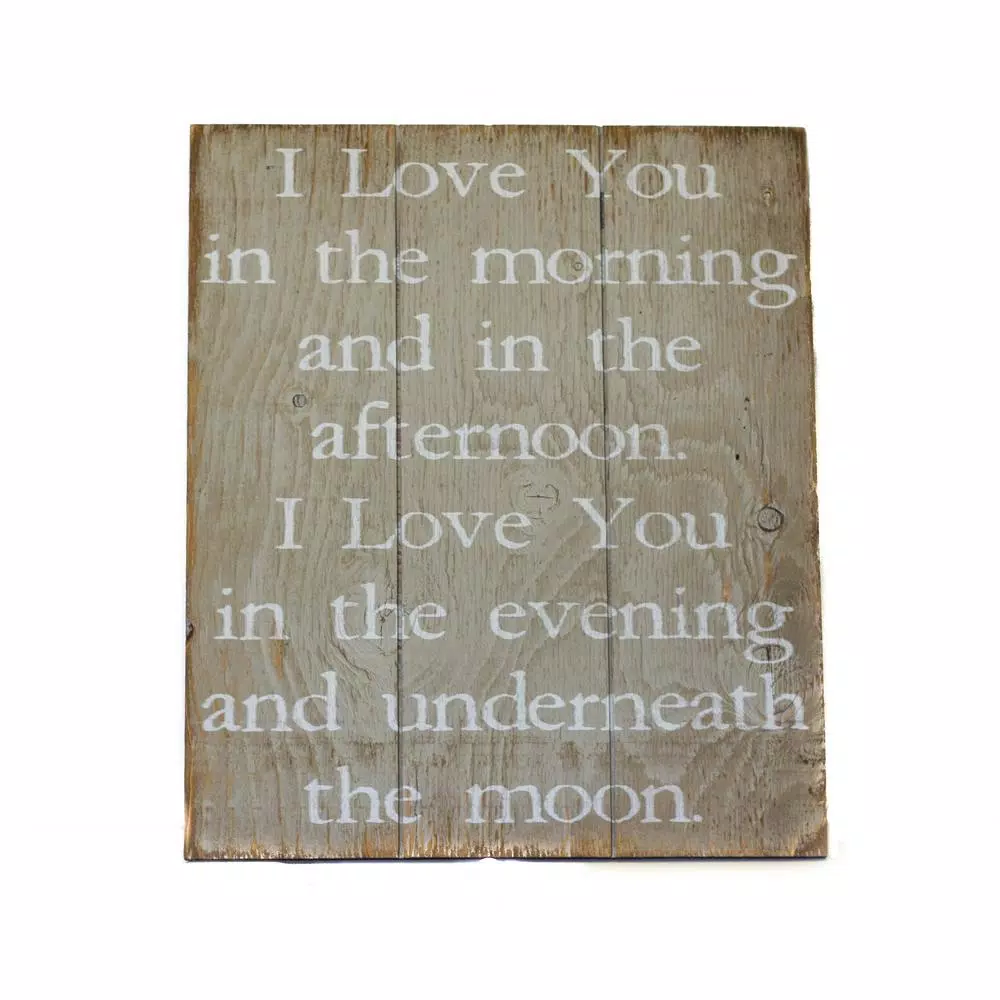 Unbranded Boulder Innovations "I Love You In The Morning" 16 x 19 in. Printed Wood Wall Art